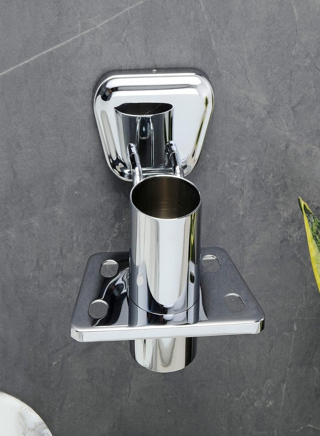 فورتون حامل أكواب من الفولاذ المقاوم للصدأ من الدرجة 304 من FORTUNE للحمام/حامل فرشاة أسنان/حامل معجون أسنان/إكسسوارات الحمام - طلاء كروم (عبوة من قطعة واحدة) - Image 3